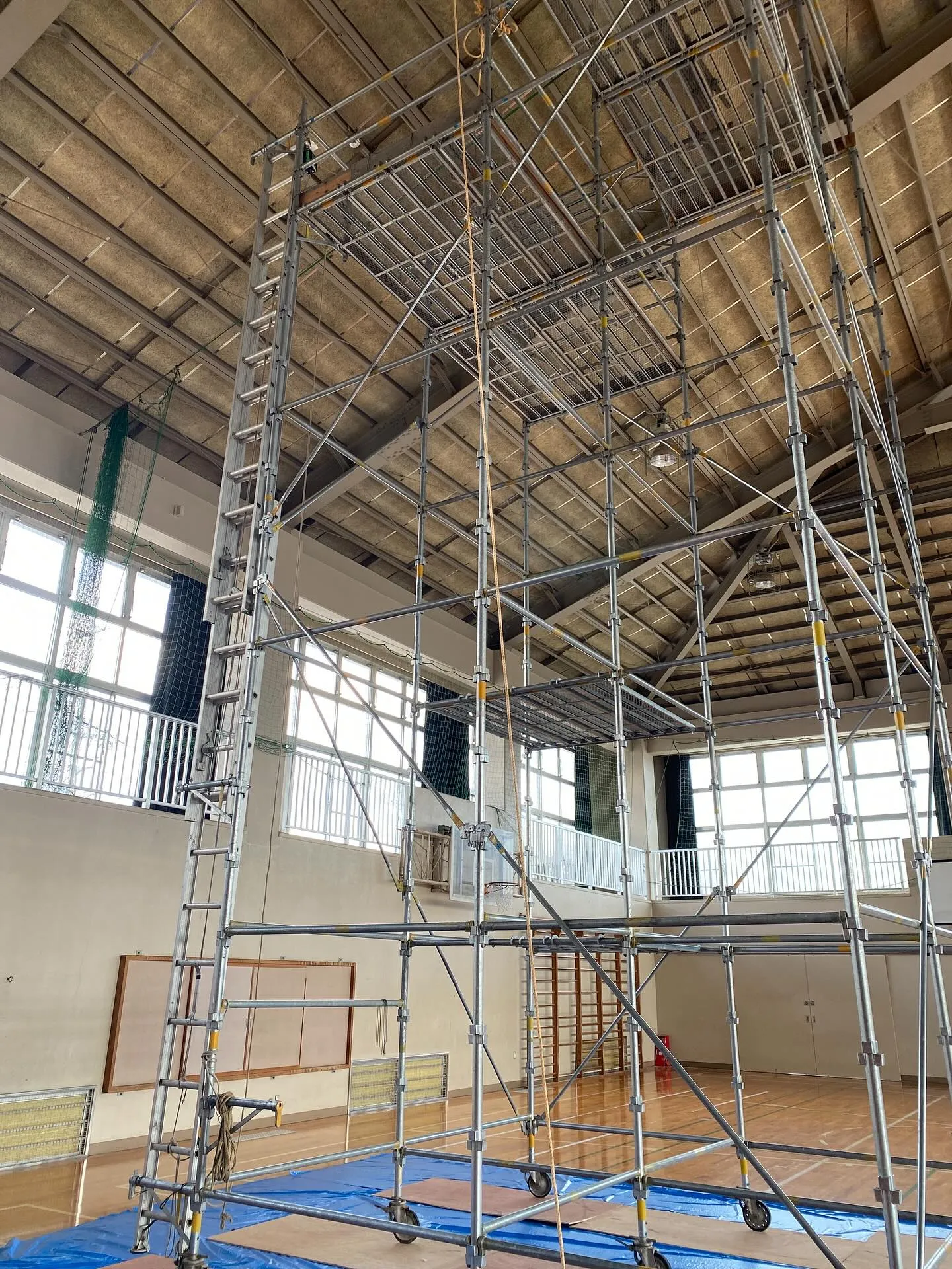 宮島工業高校第2体育館　施工事例👷